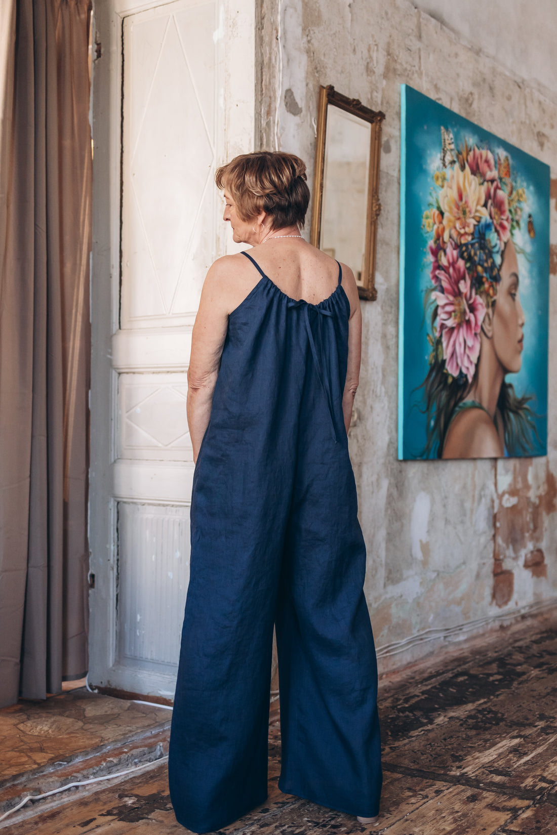 Overall aus leichten Leinen "Paula"