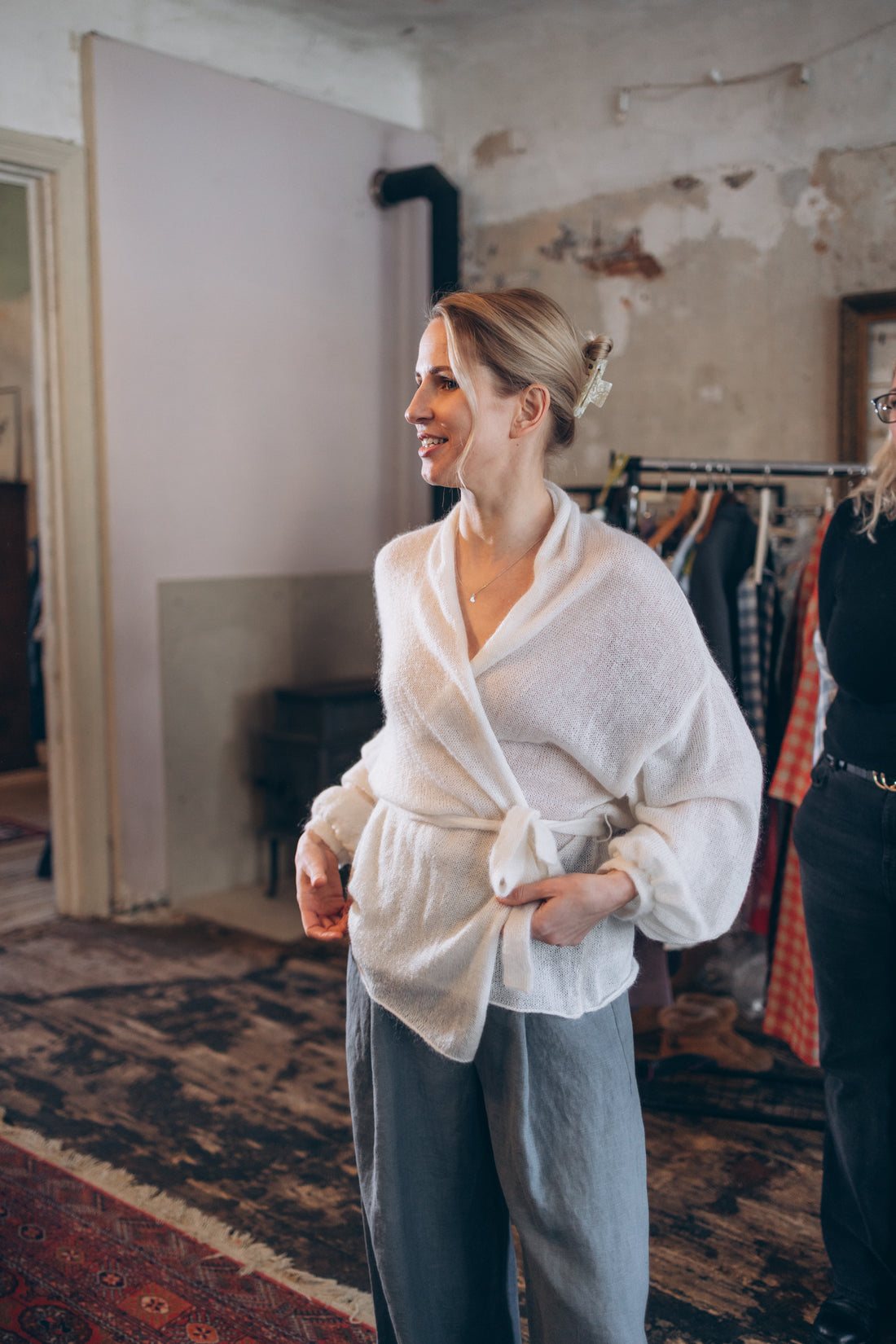 Kurze Weste mit breitem Ärmel