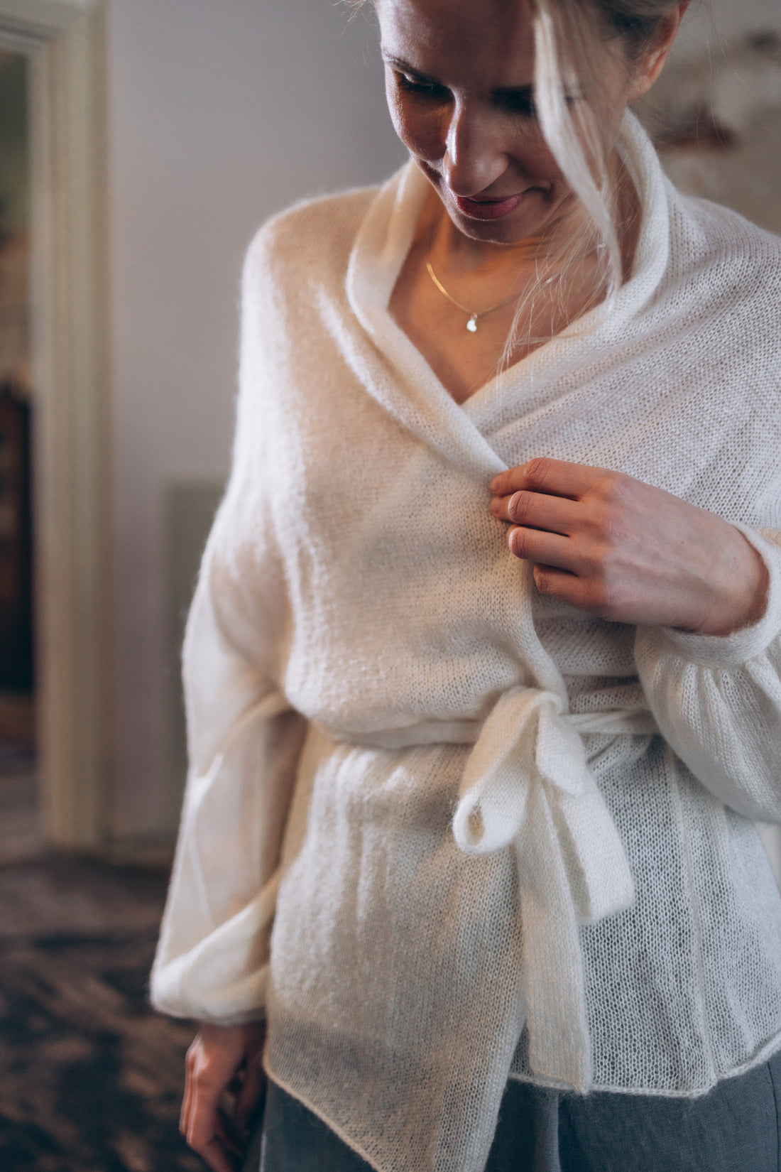 Kurze Weste mit breitem Ärmel