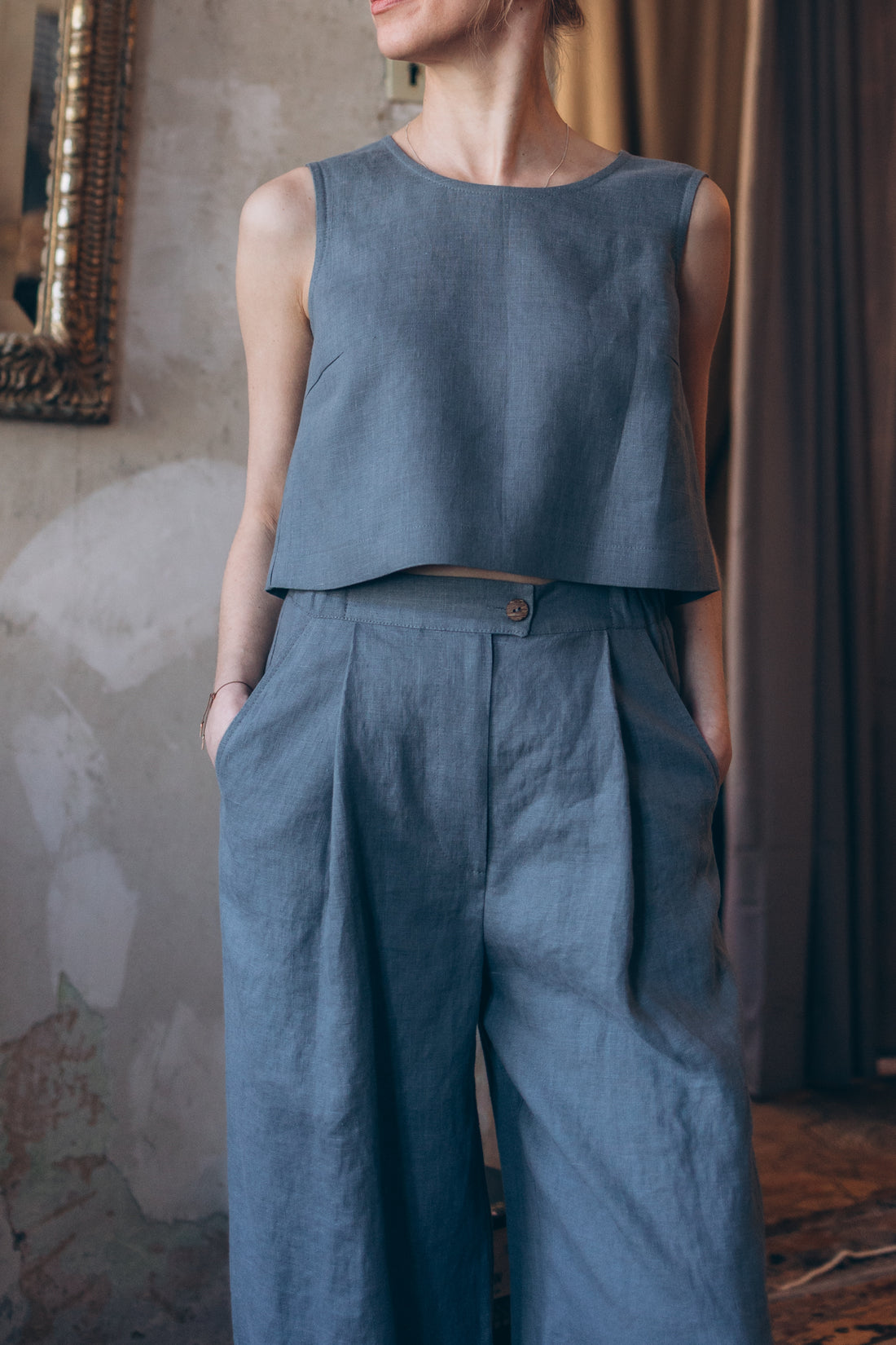 Weite Leinenhose "Elisa"