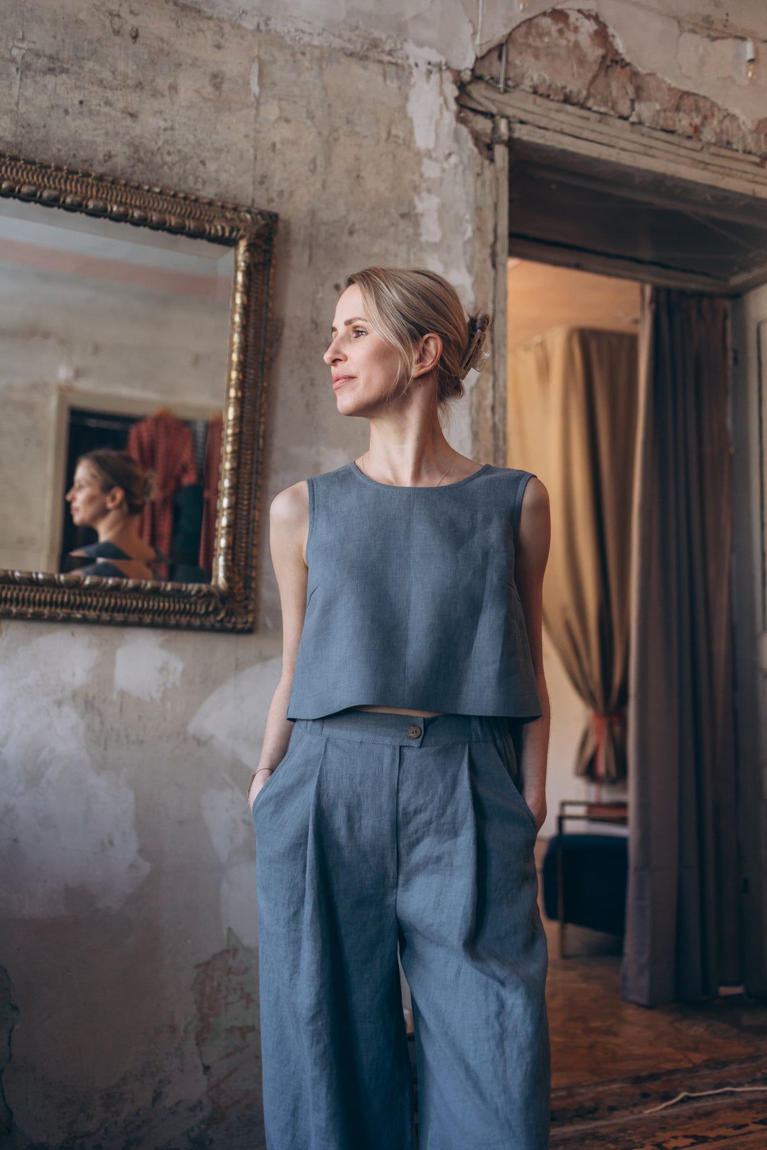 Weite Leinenhose "Elisa"