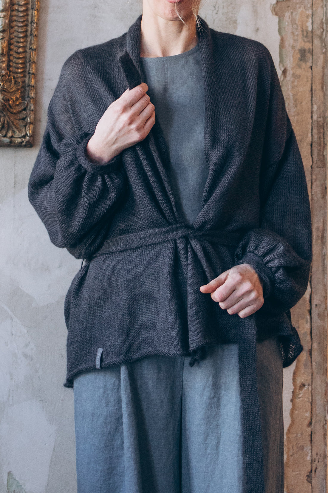 Kurze Weste mit breitem Ärmel