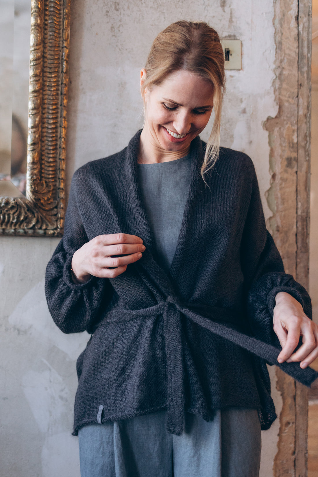 Kurze Weste mit breitem Ärmel