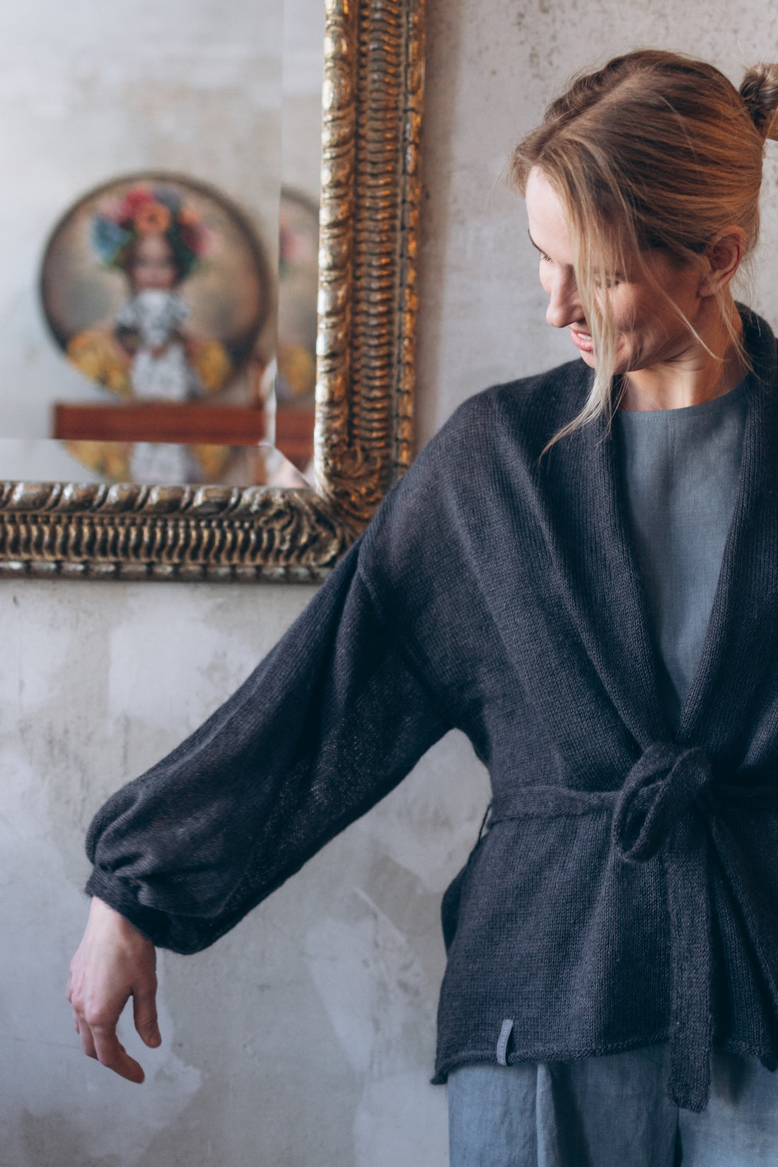 Kurze Weste mit breitem Ärmel