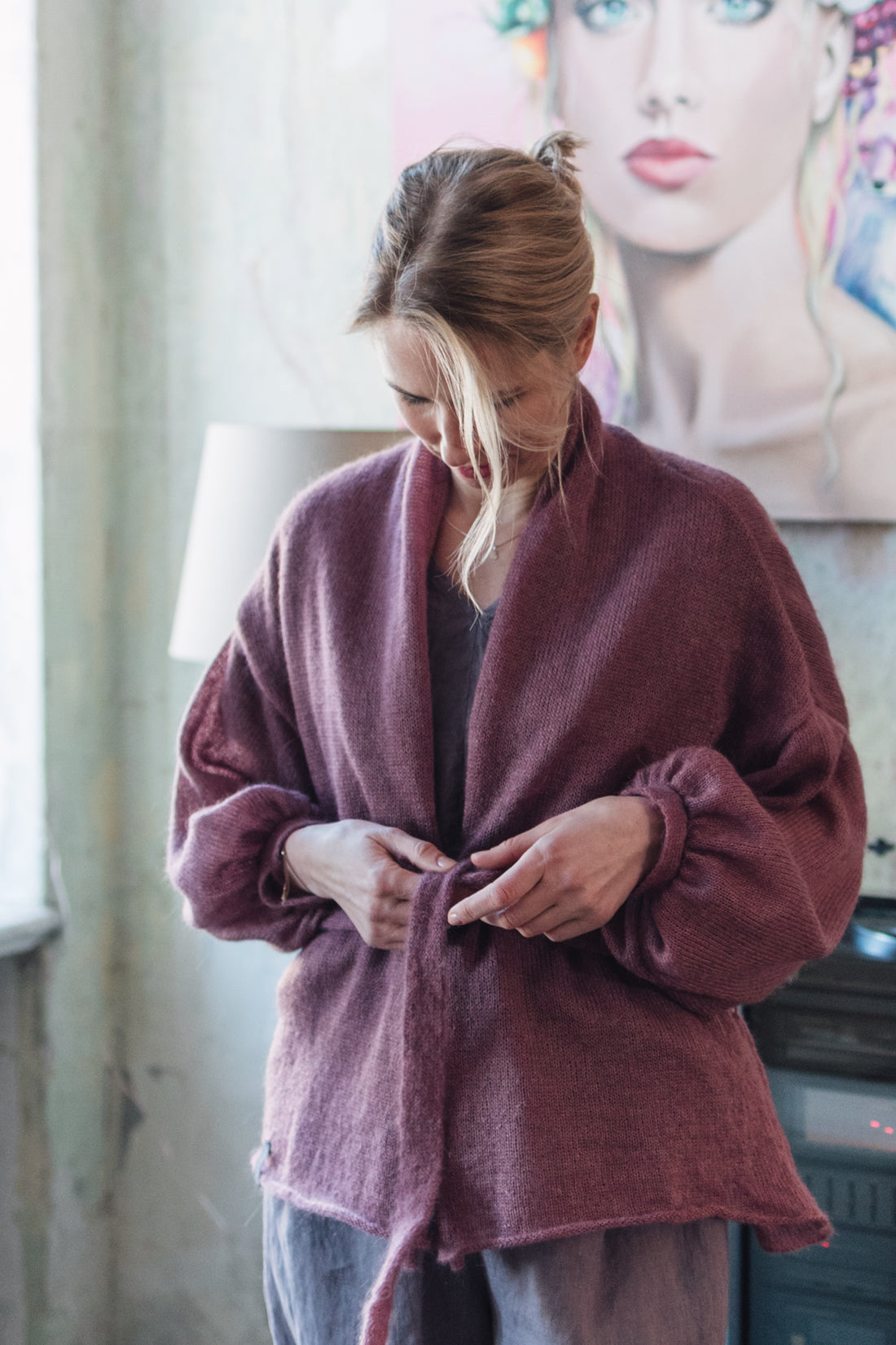 Kurze Weste mit breitem Ärmel