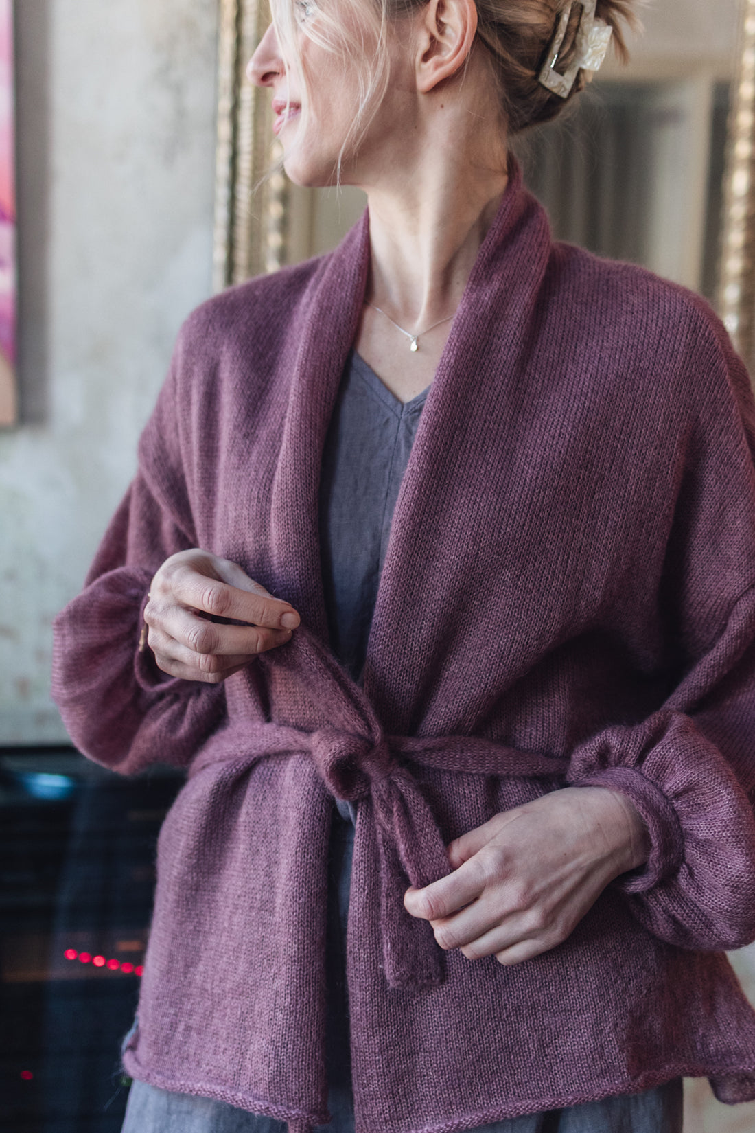 Kurze Weste mit breitem Ärmel