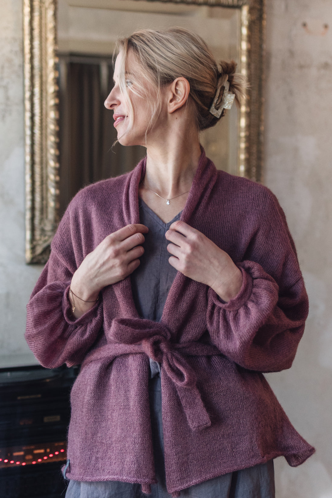 Kurze Weste mit breitem Ärmel