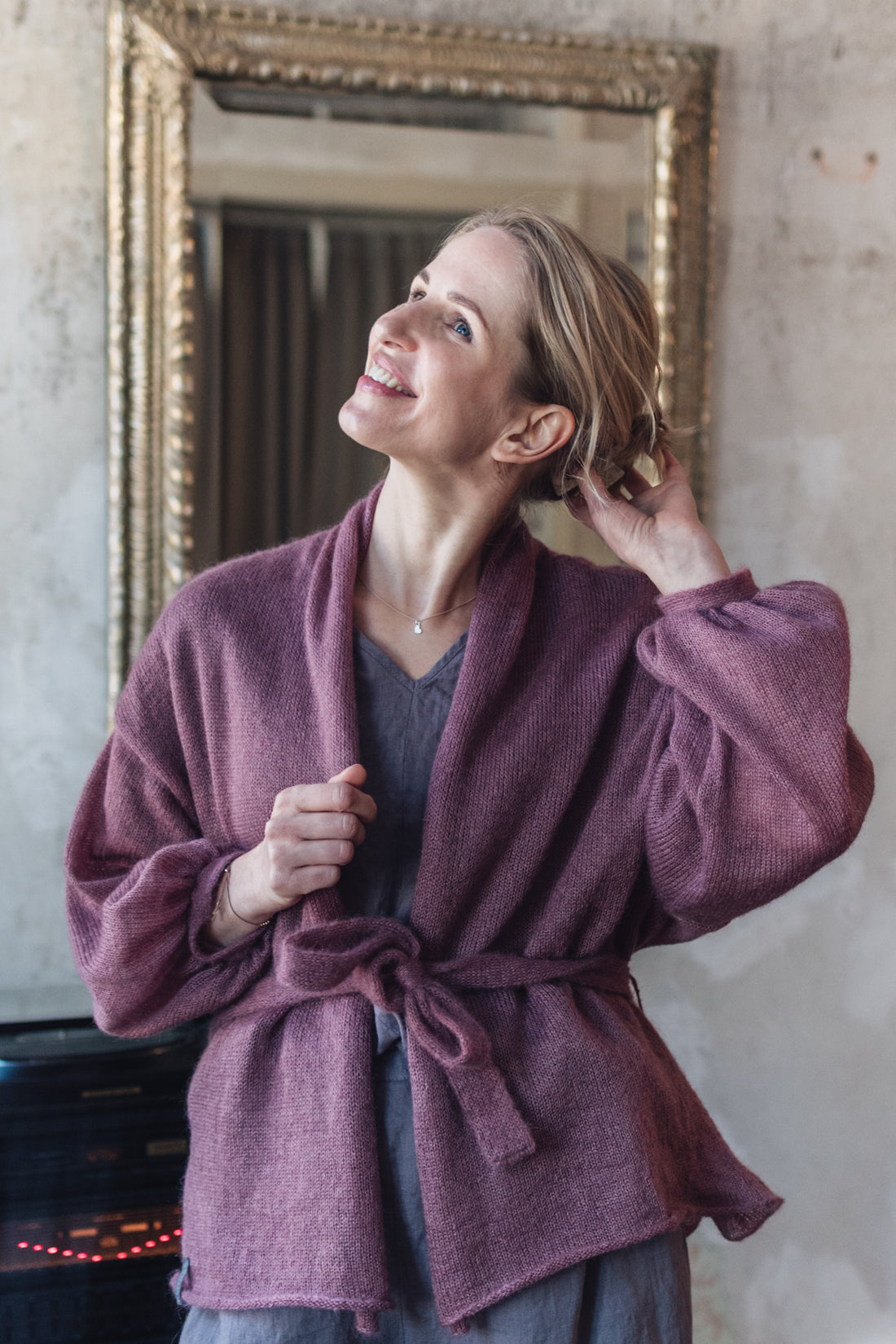 Kurze Weste mit breitem Ärmel