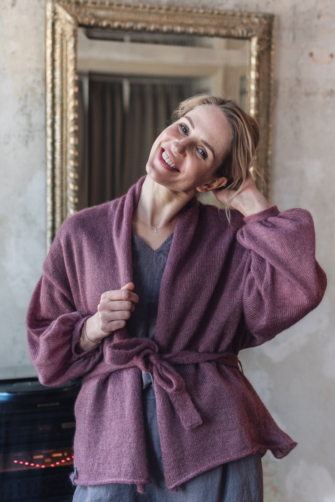 Kurze Weste mit breitem Ärmel