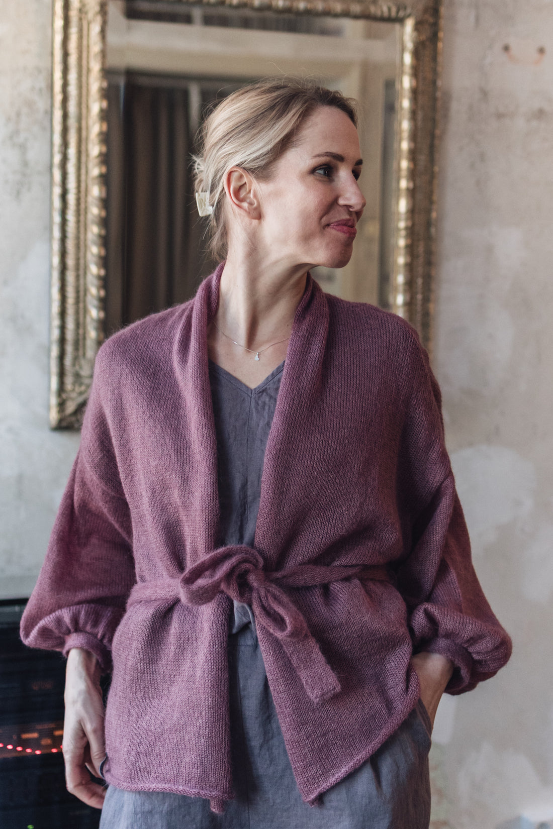 Kurze Weste mit breitem Ärmel