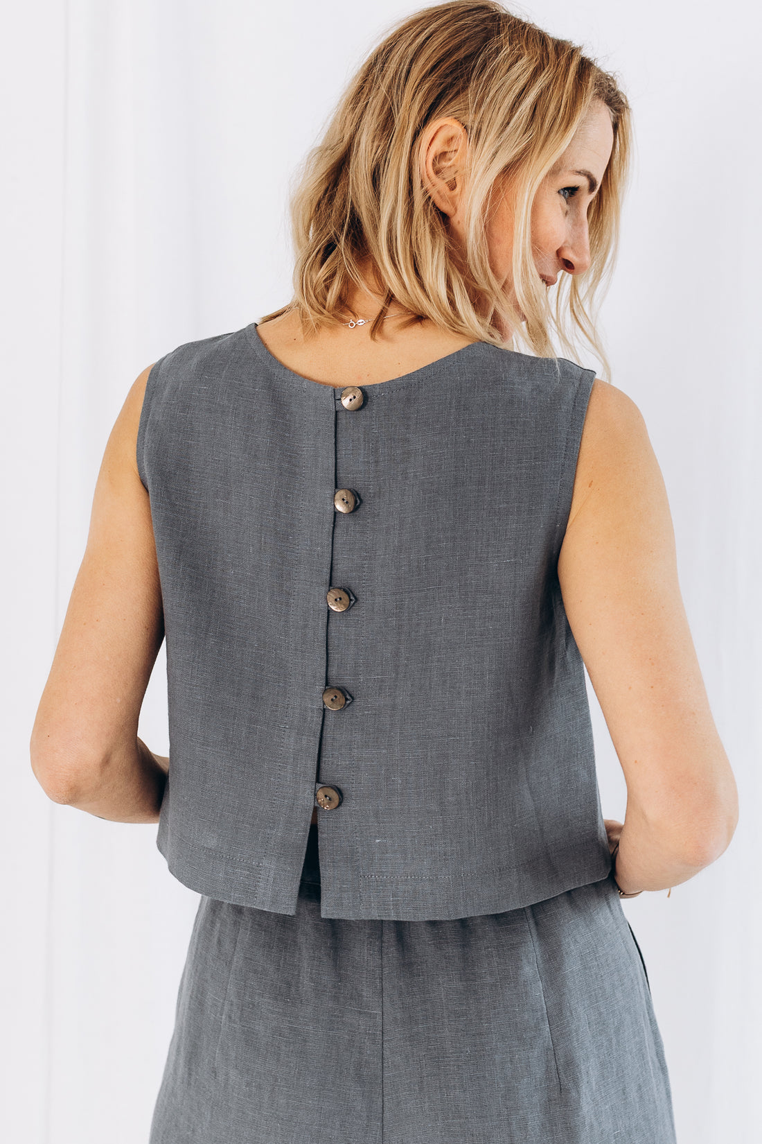 Crop Top aus Leinen "Julia"