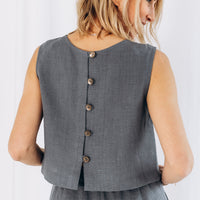 Crop Top aus Leinen "Julia"