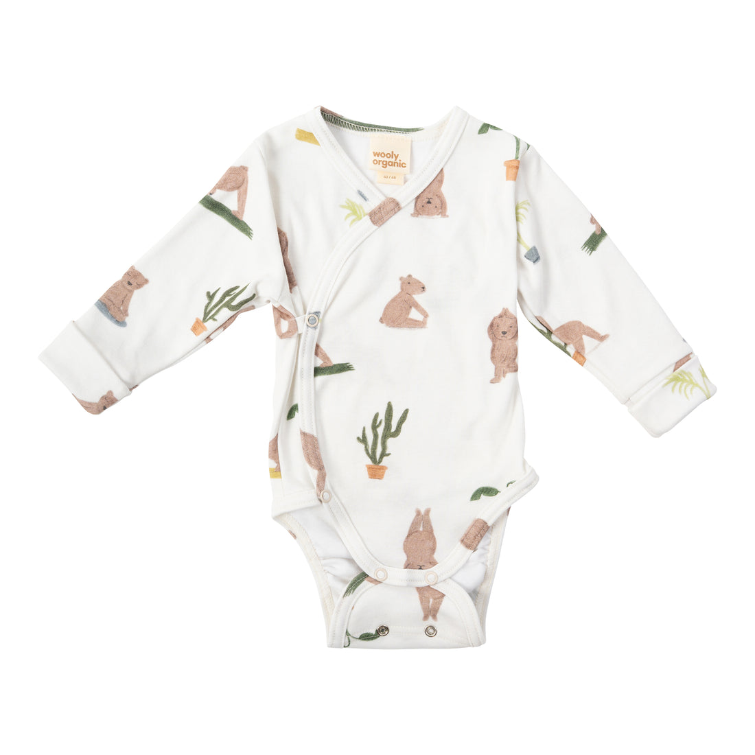 Langarmbody aus Bio Baumwolle in 3 Farben