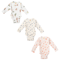 Langarmbody aus Bio Baumwolle in 3 Farben