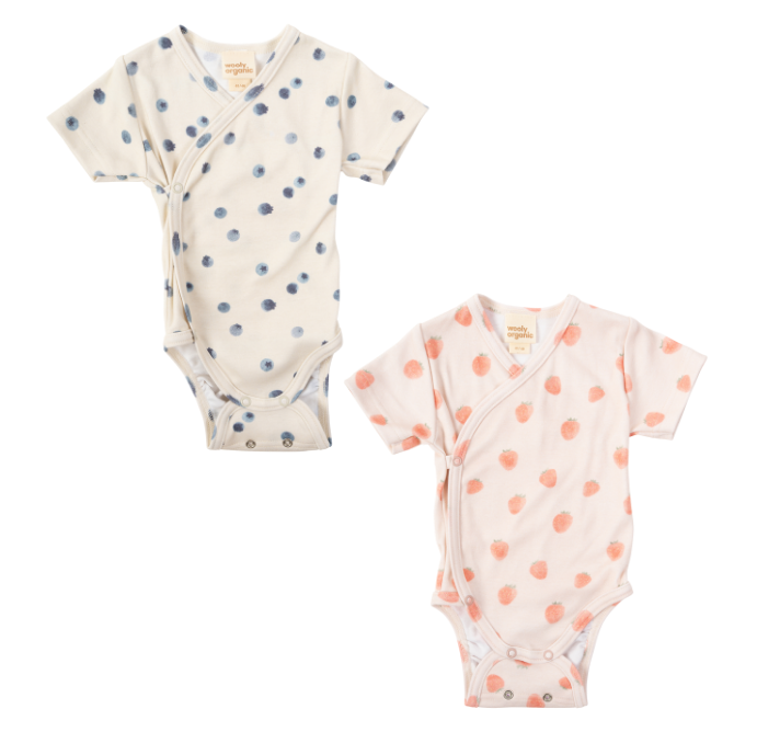 Kurzarmbody aus Bio Baumwolle in 2 Farben