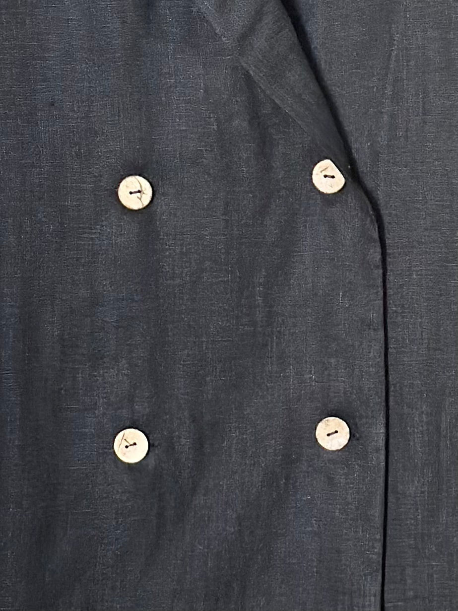 Klassischer Leinenblazer in Schwarz