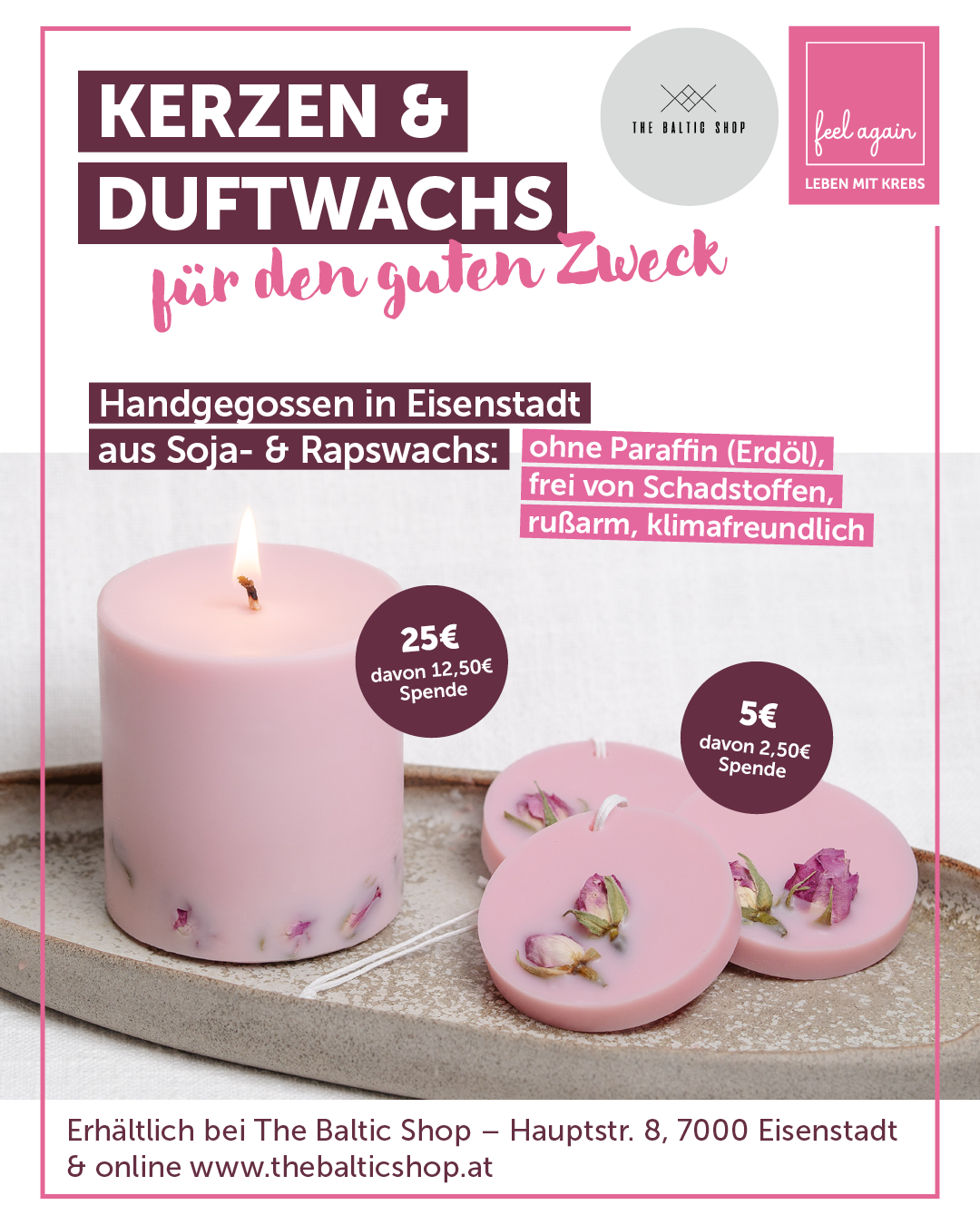 Feel Again – Duftwachs Rose &amp; Zwetschge