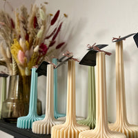 Geometrische Stabkerze aus Rapswachs