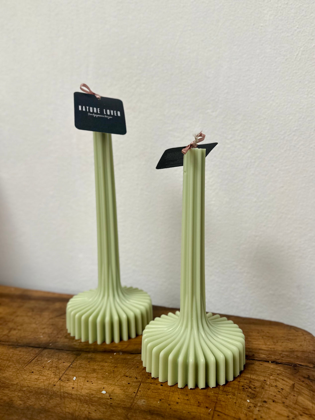 Geometrische Stabkerze aus Rapswachs