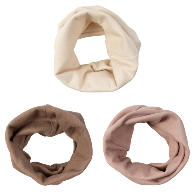 Schlauchschal in 3 Farben aus Biobaumwolle