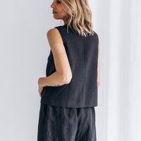 Kurze Leinenshorts "Iris"