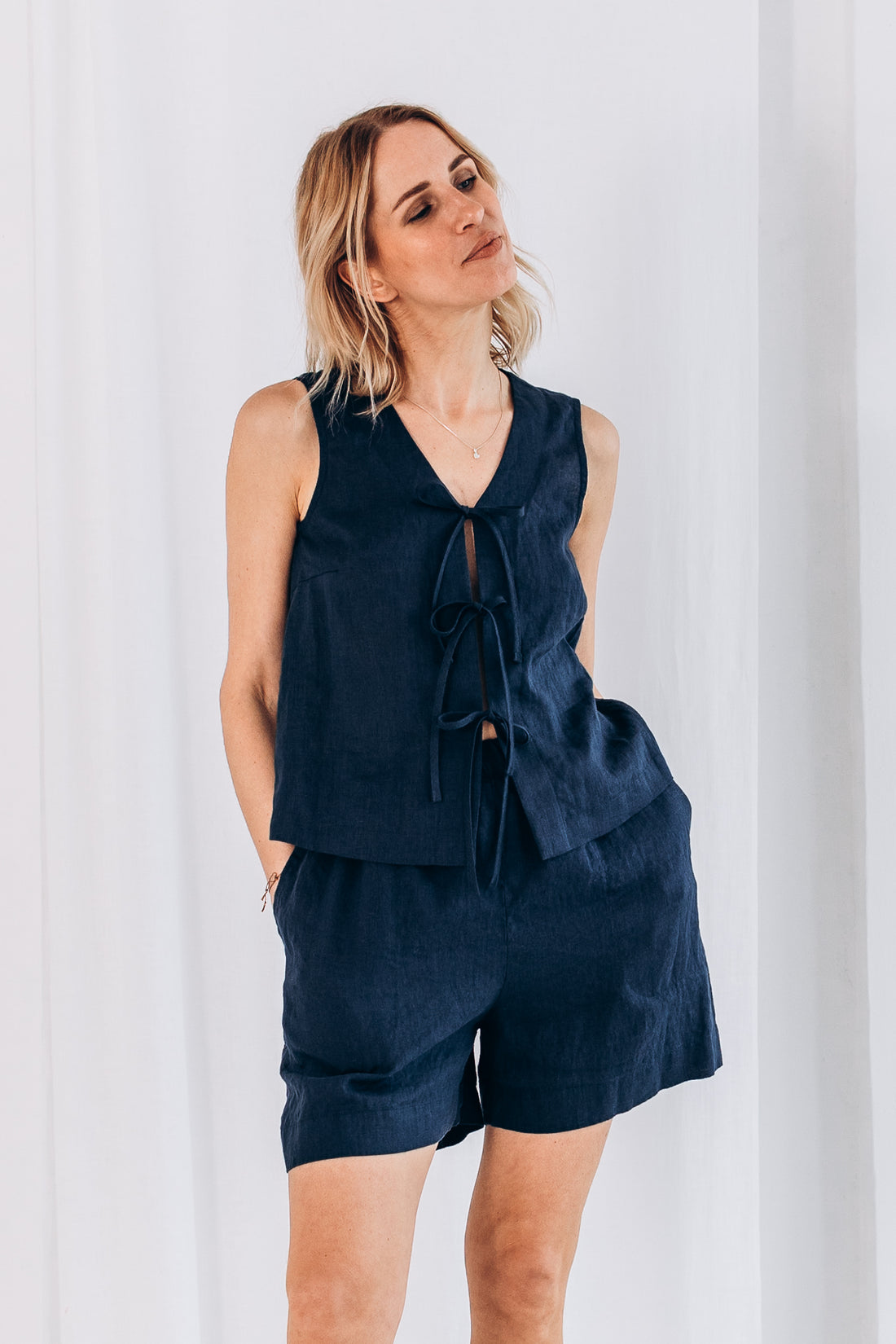 Kurze Leinenshorts "Billy"