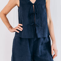 Ärmelloser Top aus Leinen "Luise"