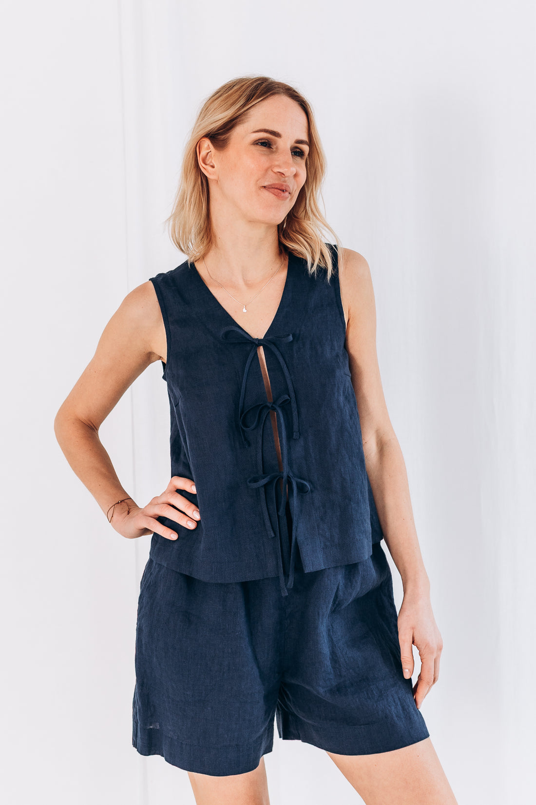 Ärmelloser Top aus Leinen "Luise"