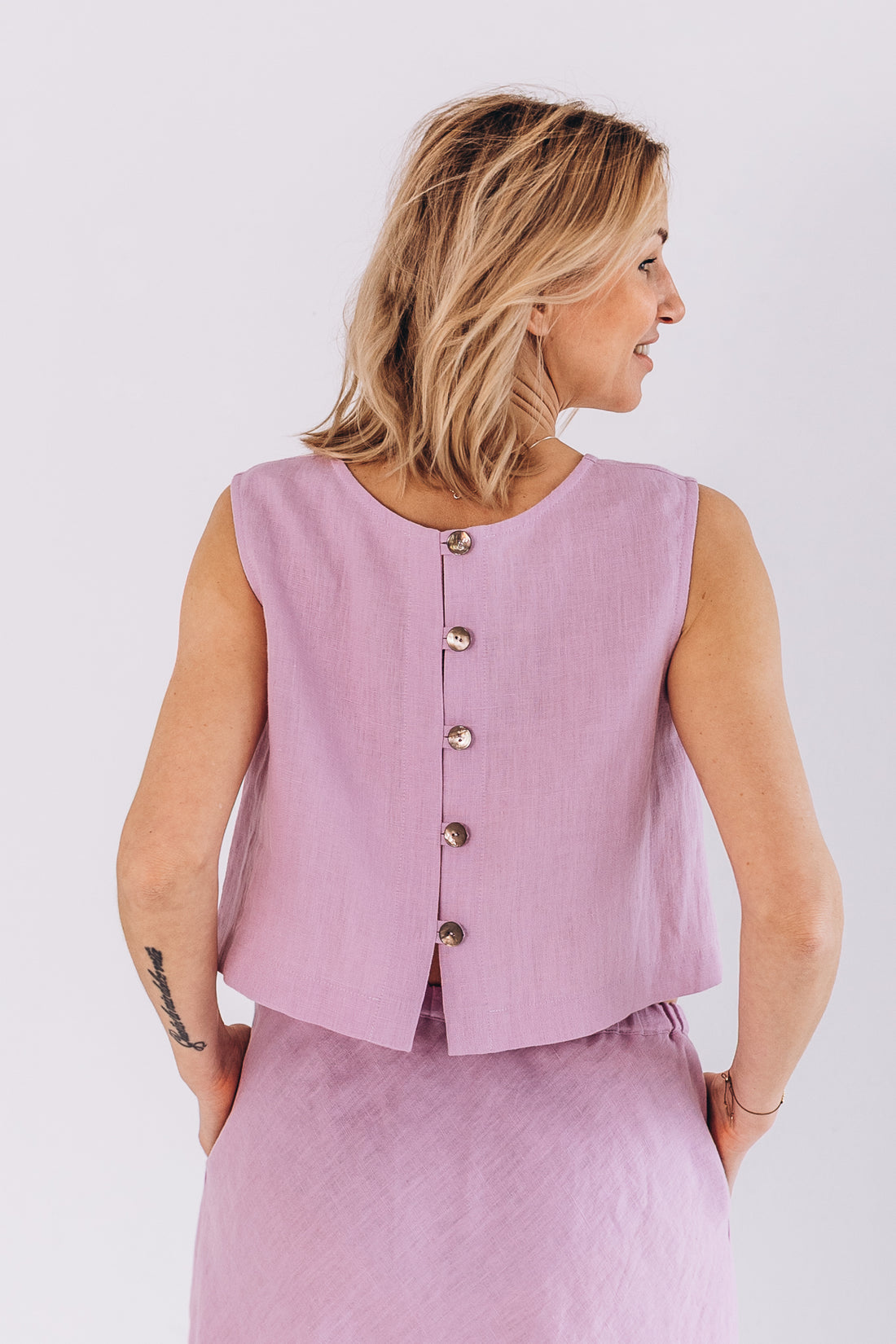 Crop Top aus Leinen "Julia"