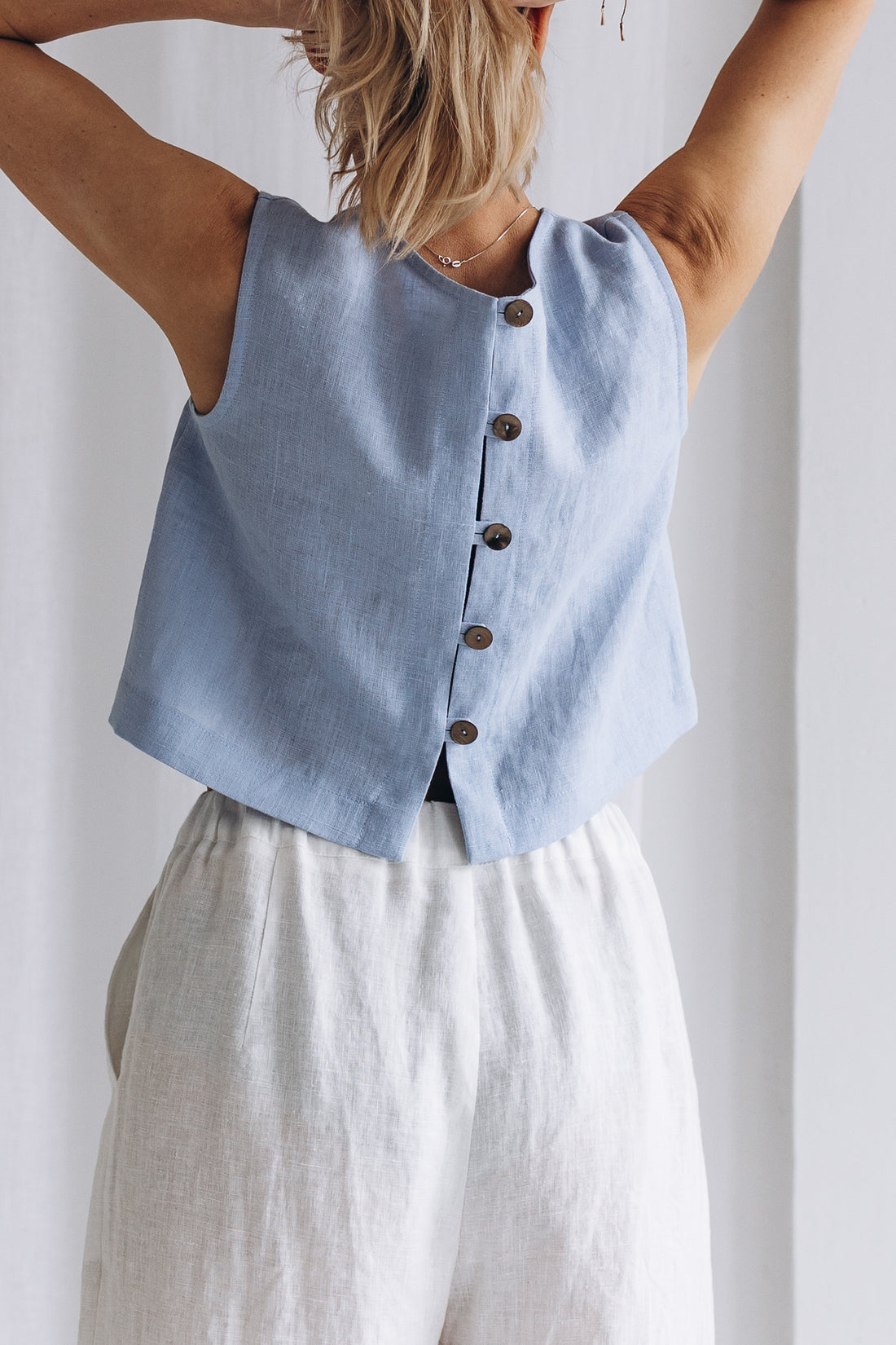 Crop Top aus Leinen "Julia"