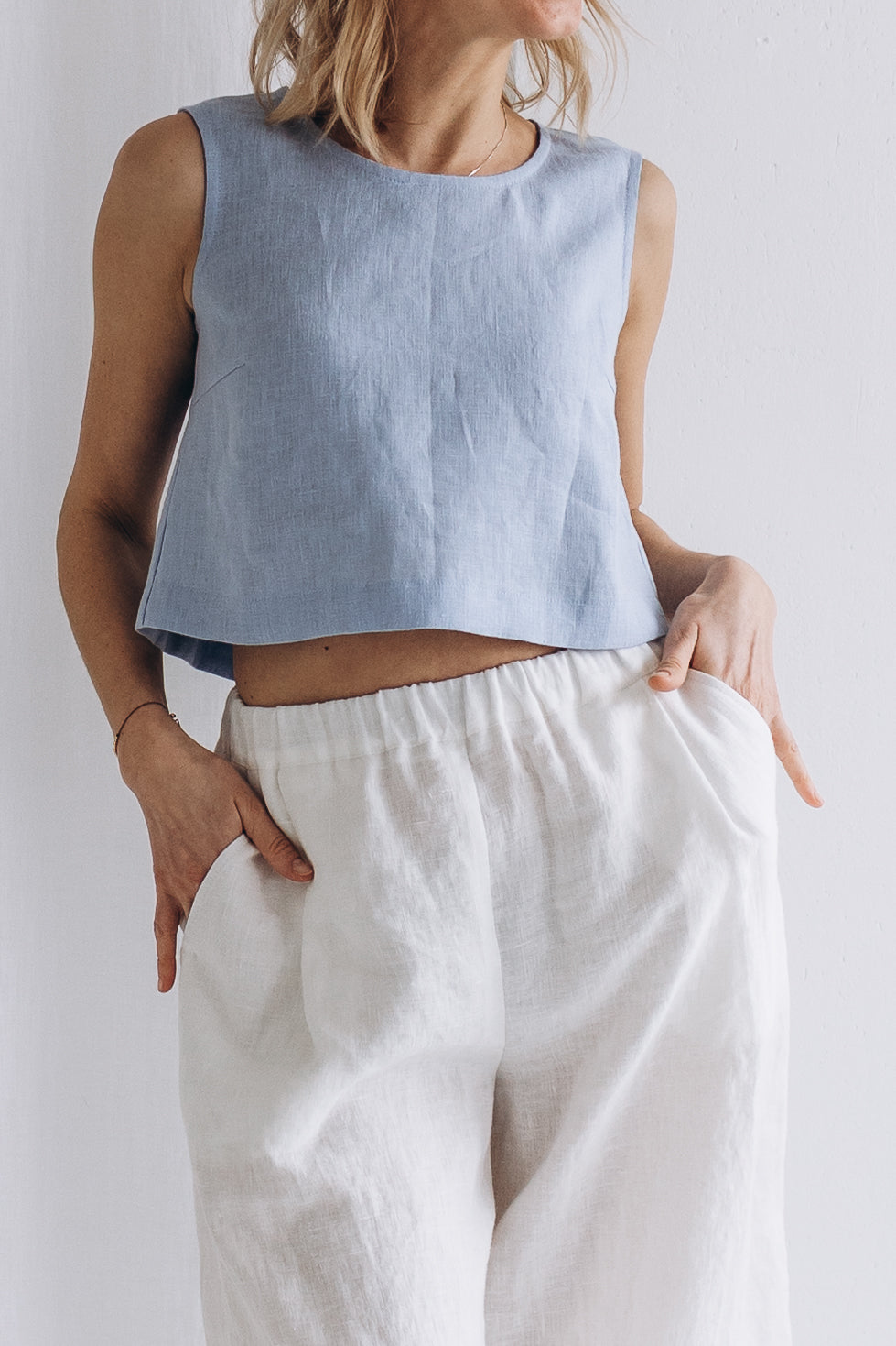 Crop Top aus Leinen "Julia"