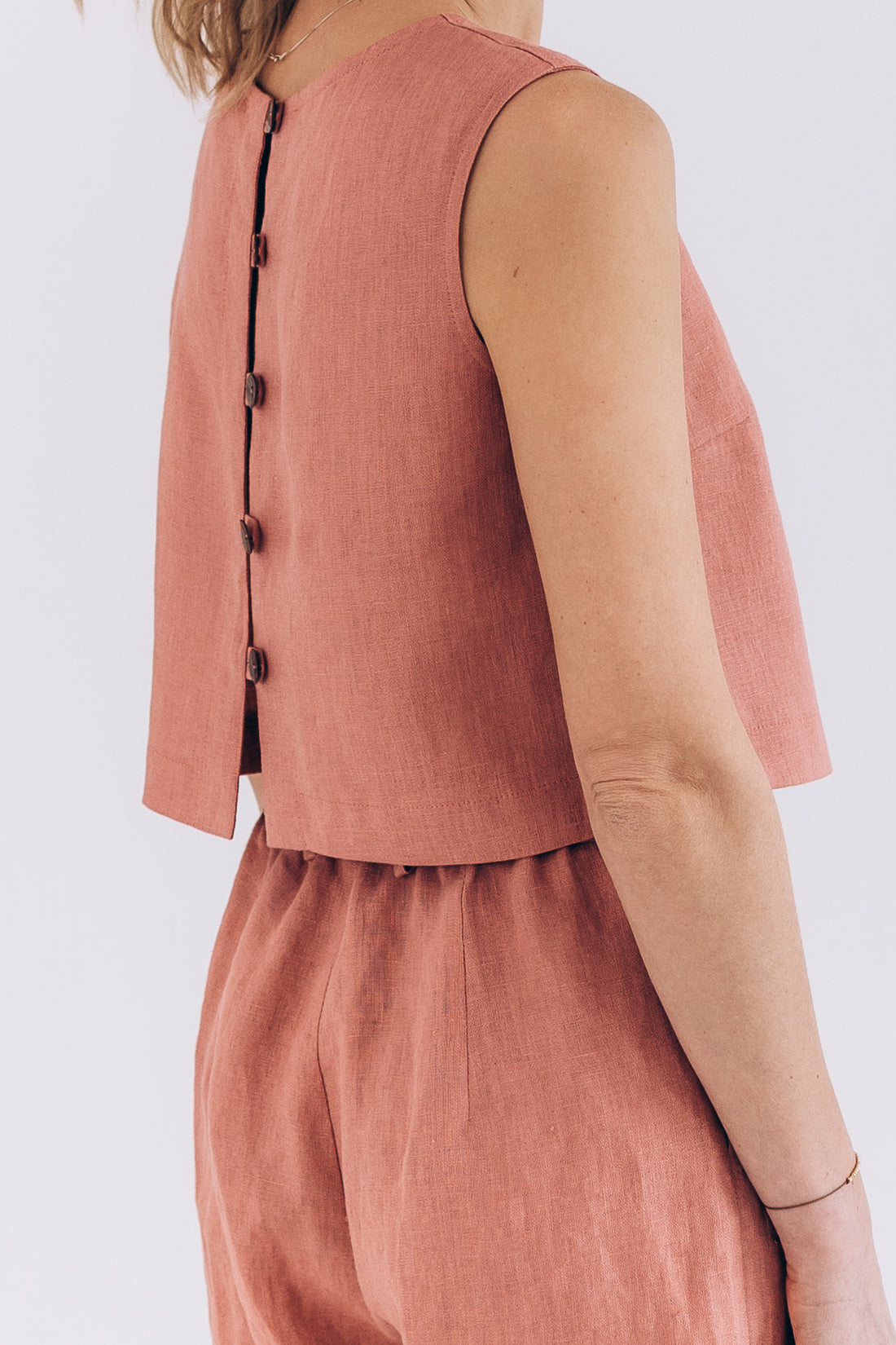 Crop Top aus Leinen "Julia"