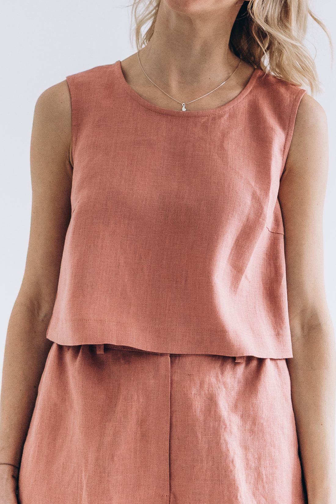 Crop Top aus Leinen "Julia"