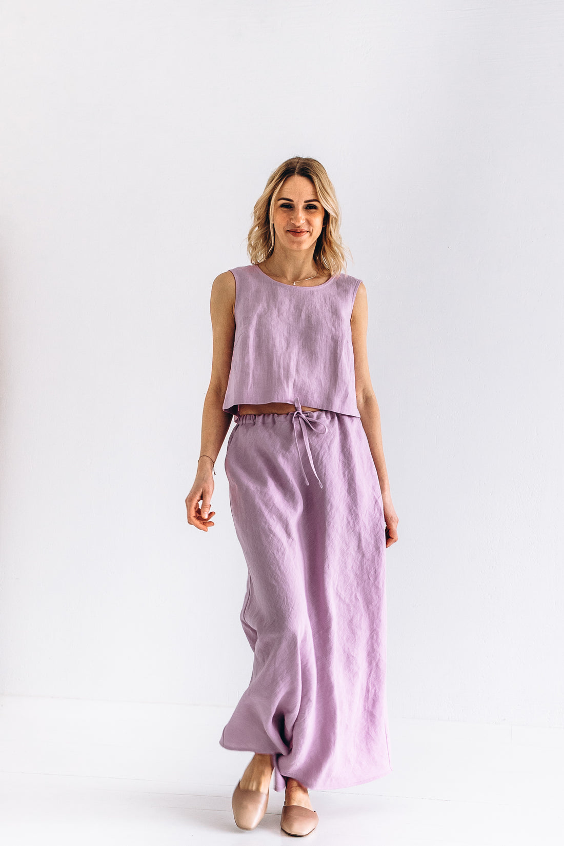 Crop Top aus Leinen "Julia"