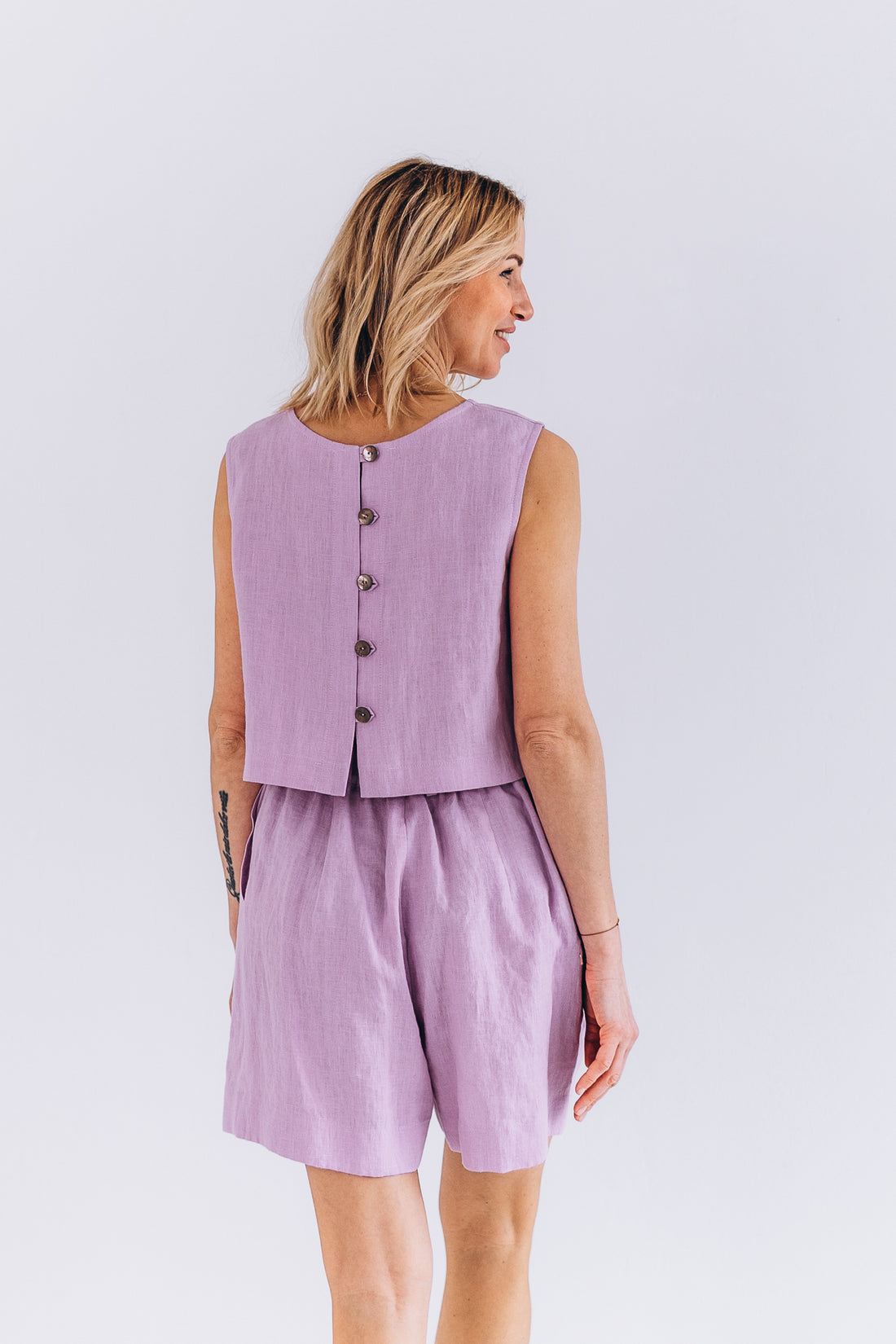 Crop Top aus Leinen "Julia"