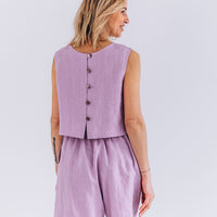 Kurze Leinenshorts "Iris"