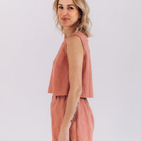 Kurze Leinenshorts "Iris"