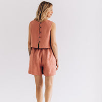 Kurze Leinenshorts "Iris"