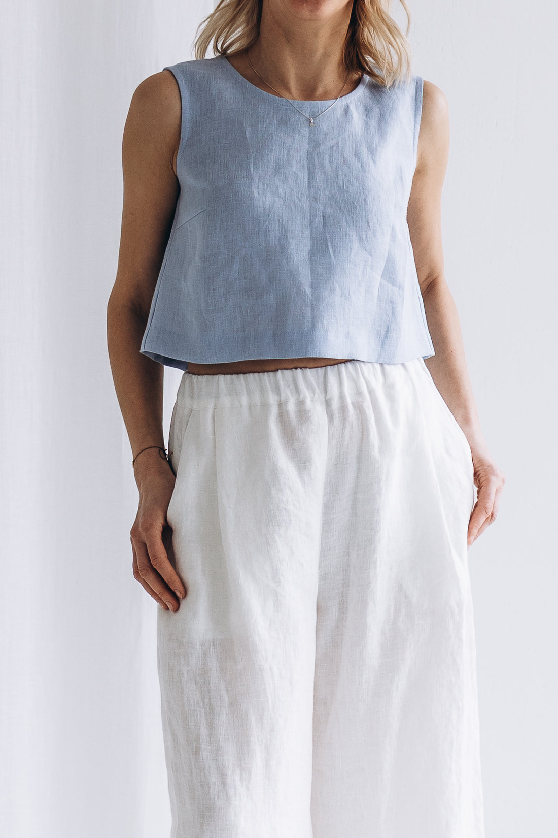 Crop Top aus Leinen "Julia"