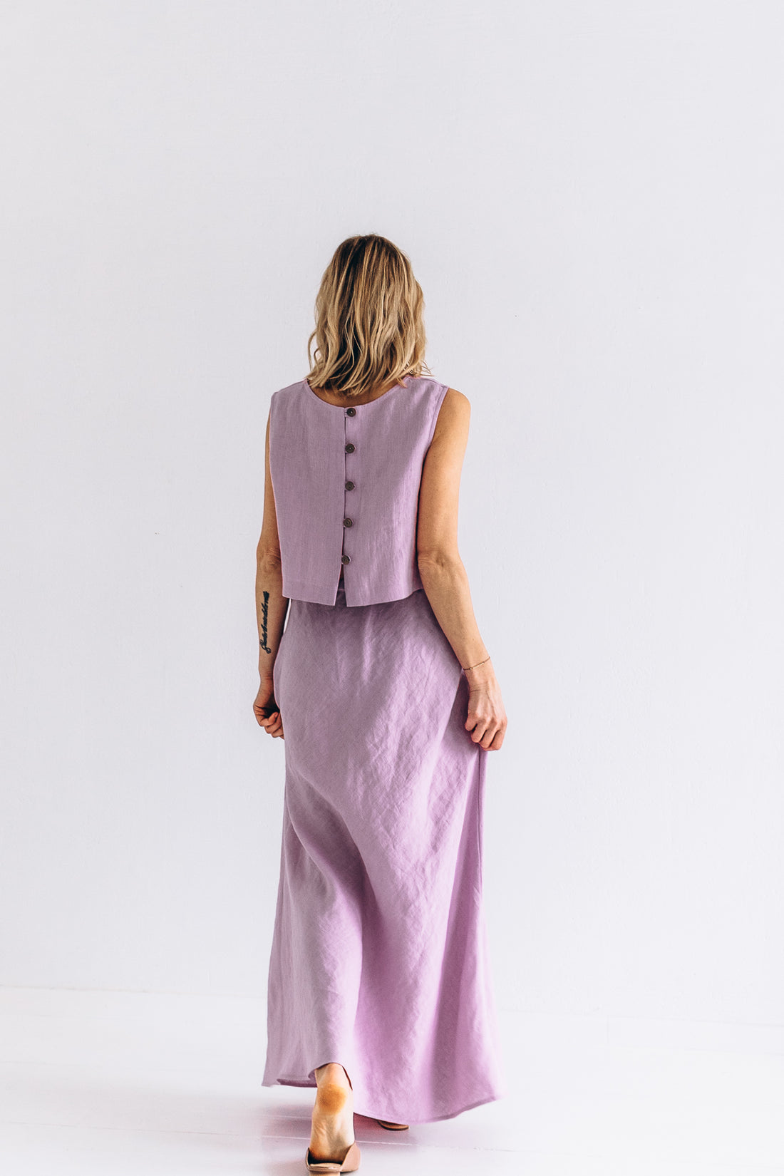 Bodenlanger Rock aus Leinen "Lina"