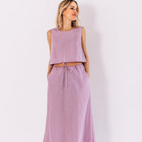 Bodenlanger Rock aus Leinen "Lina"