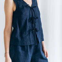 Ärmelloser Top aus Leinen "Luise"