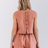 Kurze Leinenshorts "Iris"