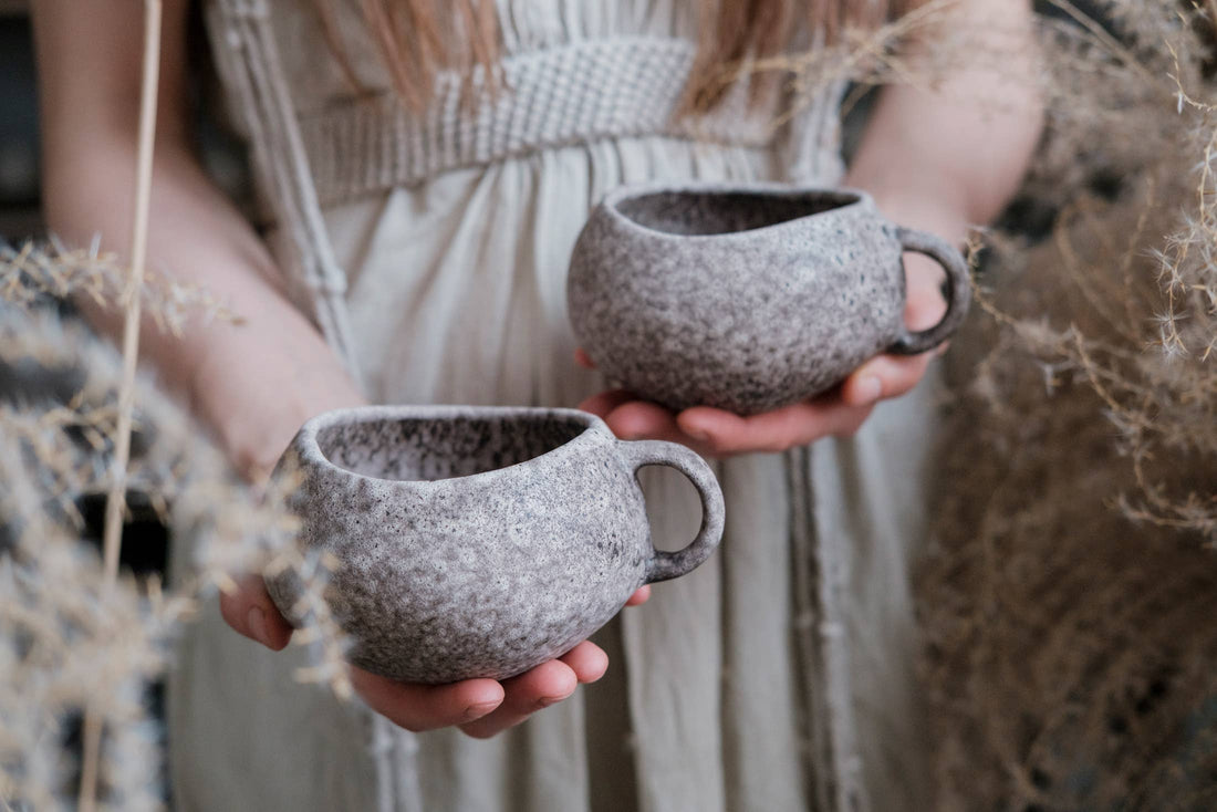 YUTORI Tasse und Untertasse "Home" - organisches Steingut