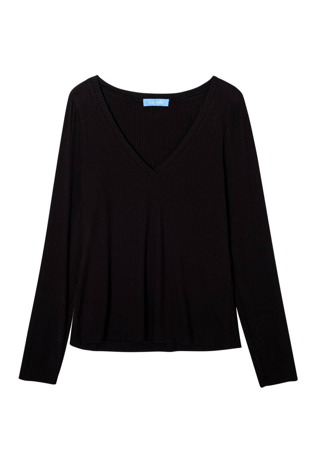 Top 'ELBA' | weicher Bambusstoff in schwarz