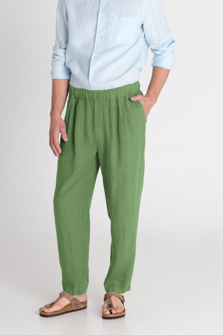 Acorn Hose aus Leinen in Grün - The Baltic Shop