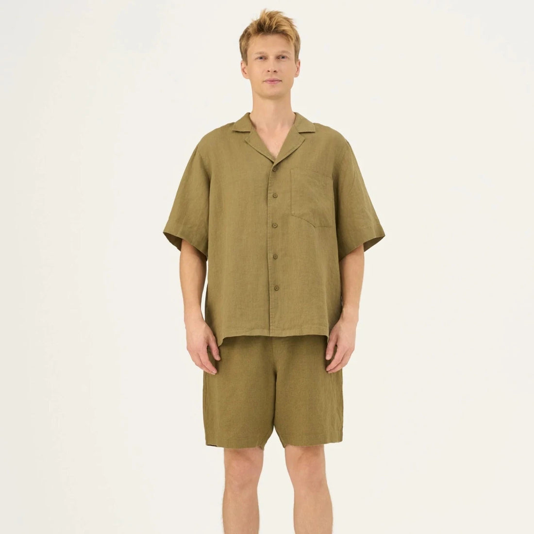 Amabilis Shorts in Khaki – Entspannter Sommerkomfort aus Leinen - The Baltic Shop