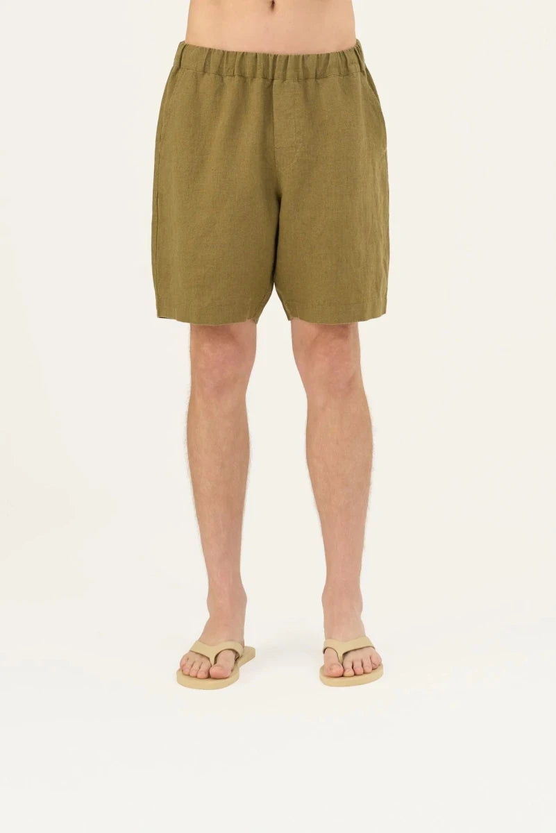 Amabilis Shorts in Khaki – Entspannter Sommerkomfort aus Leinen - The Baltic Shop