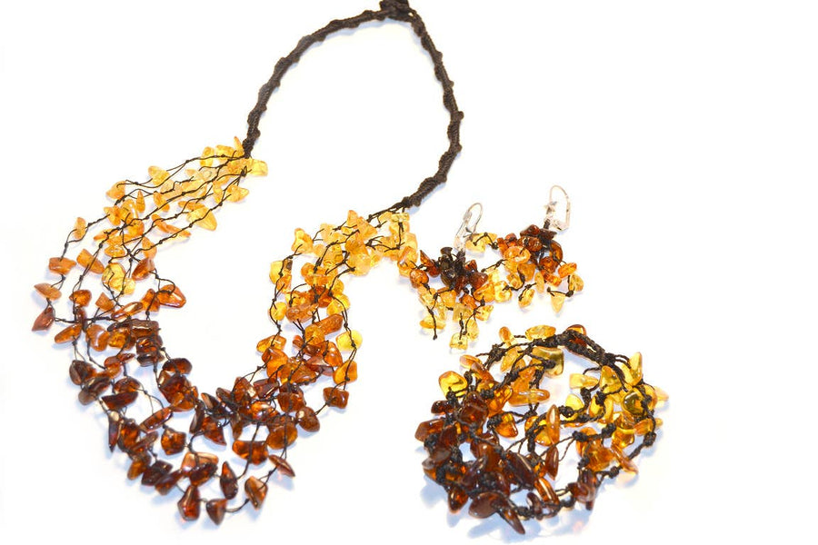 Armband aus Baltischen Bernstein in Regenbogen Farben - The Baltic Shop