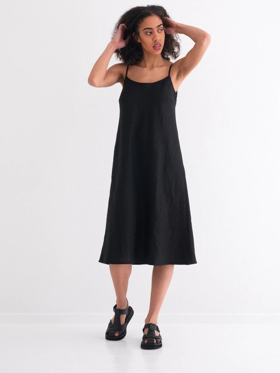 Ärmelloses Leinen - Midikleid in 2 Farben - The Baltic Shop